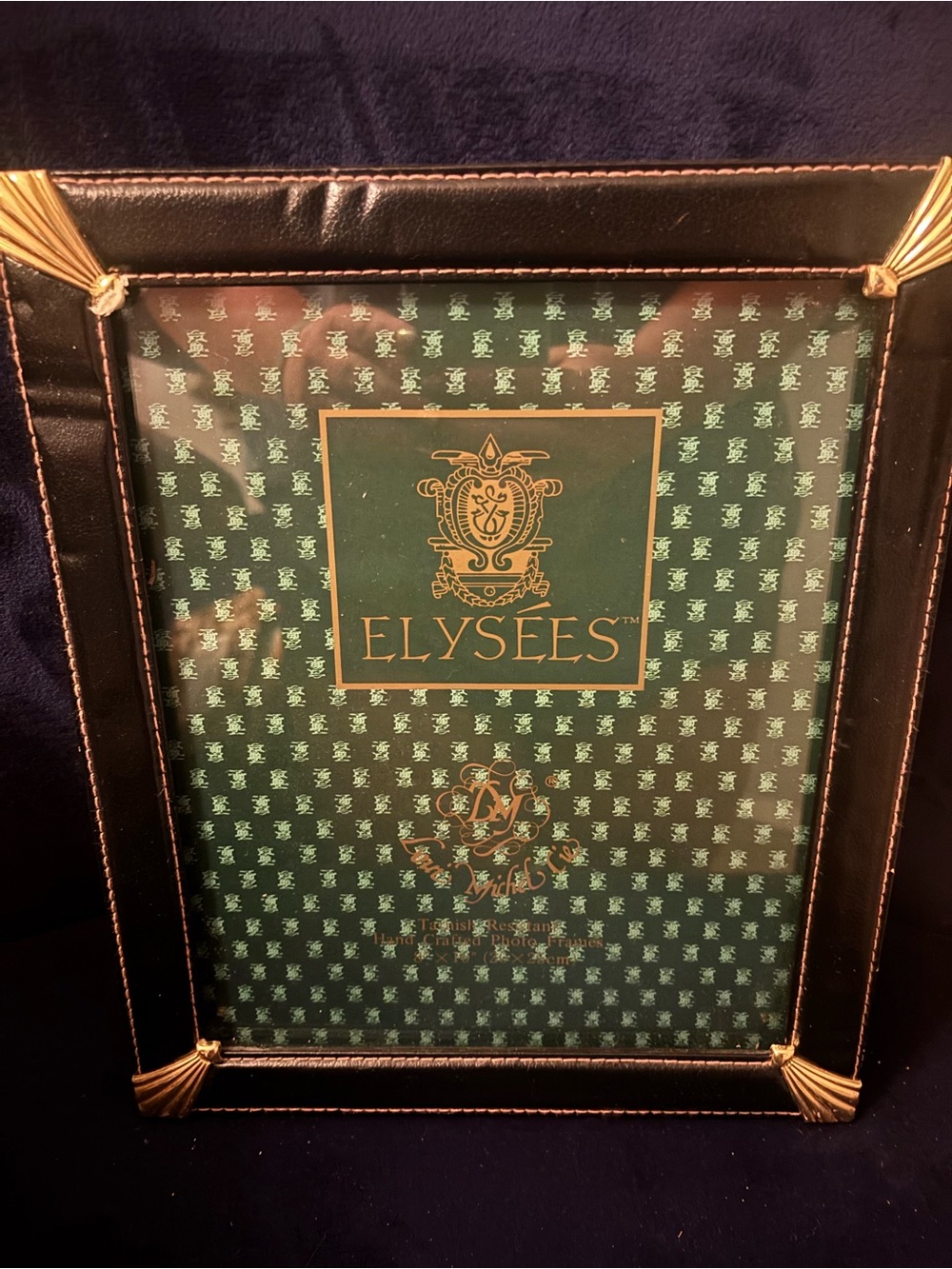 Elysees Loui Michel Leather 8x10 Black Photo Frame Portrait Clear Glass
